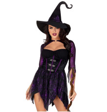 Костюм відьми Leg Avenue Mystical Witch XL, сукня, капелюх