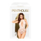 Боді з глибоким декольте та високими трусиками Penthouse - Toxic Powder White L/XL