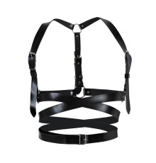 Шкіряна портупея Art of Sex - Melani Leather harness, Чорна L-2XL