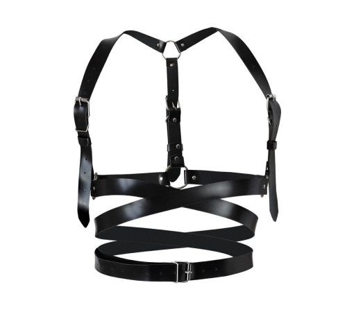 Шкіряна портупея Art of Sex - Melani Leather harness, Чорна L-2XL