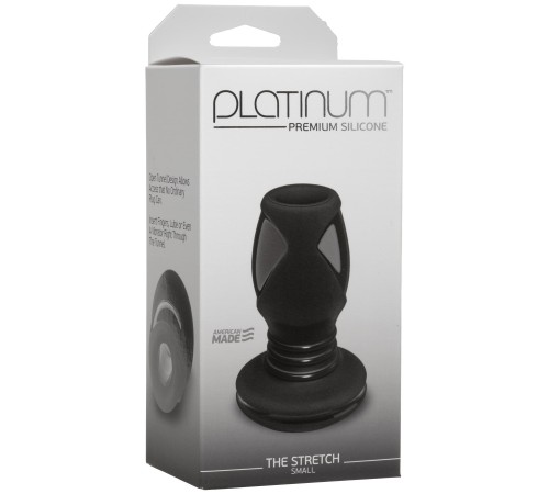 Анальний тунель Doc Johnson Platinum Premium Silicone - The Stretch Small - Black (м'ята упаковка!)