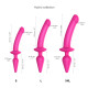 Анальна пробка з дилдо Strap-On-Me SWITCH PLUG-IN SEMI-REALISTIC DILDO FUCHSIA - L (м'ята упаковка)