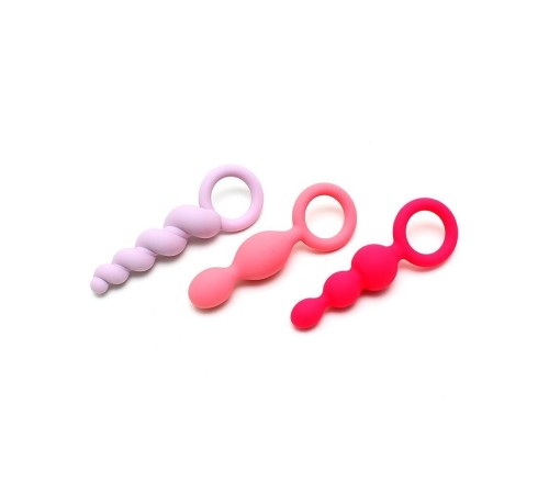 Набор анальных игрушек Satisfyer Plugs colored (set of 3) - Booty Call (мятая упаковка!!!)