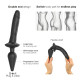 Анальна пробка з дилдо Strap-On-Me SWITCH PLUG-IN REALISTIC DILDO BLACK - L  (м'ята упаковка)