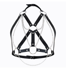 Портупея жіноча Art of Sex - Aiden Leather harness, Чорна L-2XL