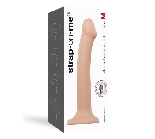 Насадка для страпона Strap-On-Me Dual Density Dildo Flesh M (м'ята упаковка)