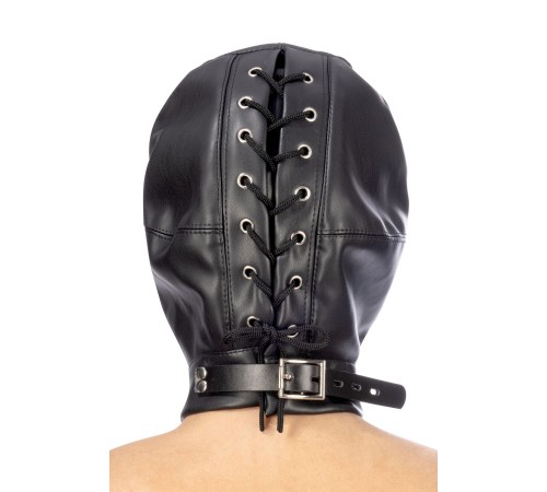 Капюшон з кляпом для БДСМ Fetish Tentation BDSM hood in leatherette with removable gag