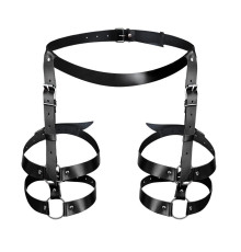 Шкіряні гартери Art of Sex - Melani Leather garters, Чорні L-2XL