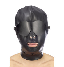 Капюшон для БДСМ зі знімною маскою Fetish Tentation BDSM hood in leatherette with removable mask