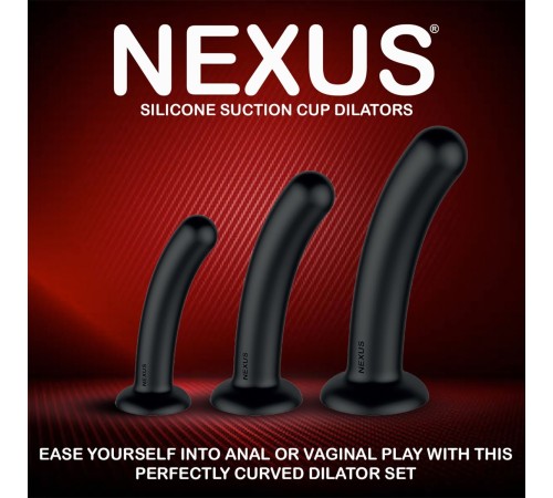 Набір дилдо Nexus Dilating Set  (17см, 15см, 12,5см) (м'ята упаковка!!!)