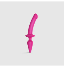 Анальна пробка з дилдо Strap-On-Me SWITCH PLUG-IN SEMI-REALISTIC DILDO FUCHSIA - L (м'ята упаковка)