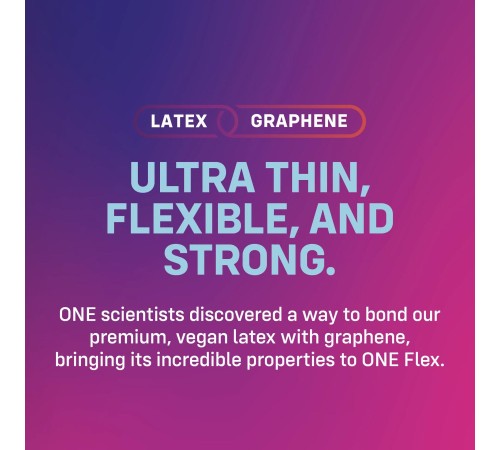 Презервативи ONE Flex Graphene Condom 3 шт, картонна коробка (м'ята упаковка!!!)