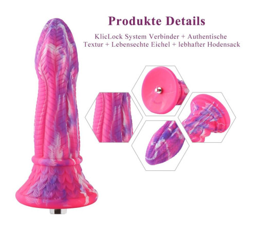 Фалоімітатор для секс-машин Hismith 10.3″ Silicone Monster Dildo Series (м'ята упаковка!!!)