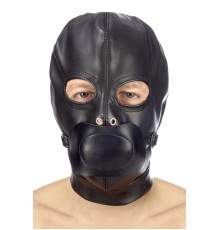 Капюшон з кляпом для БДСМ Fetish Tentation BDSM hood in leatherette with removable gag