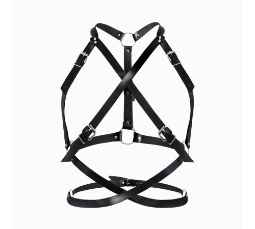 Портупея жіноча Art of Sex - Agnessa Leather harness, Чорний L-2XL