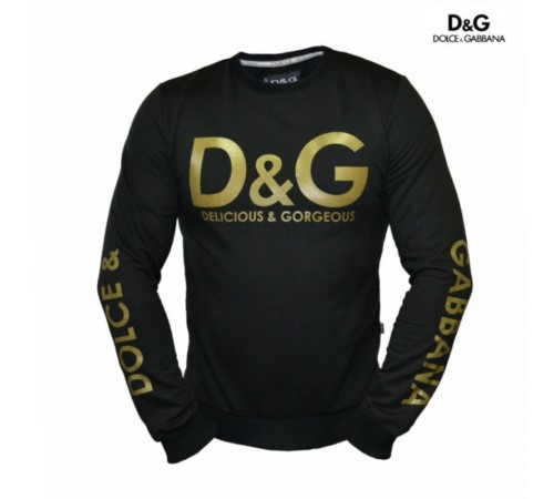 Толстовка черная с начесом D&G