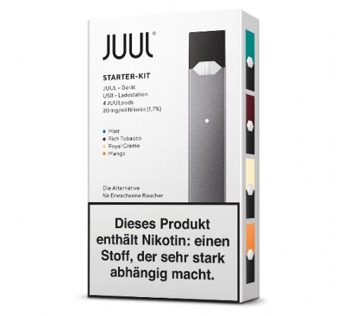 JUUL Starter Kit 4 Pods 1.7% Графітовий