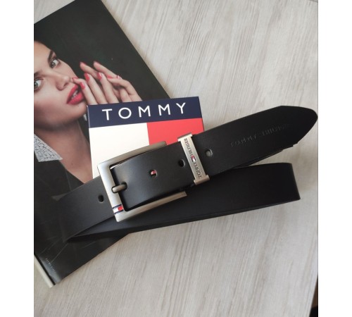 Кожаный стильный ремень Tommy Hilfiger black