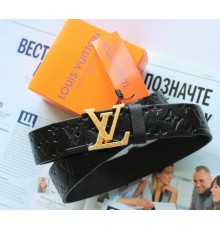 Ремень с тиснением Louis Vuitton унисекс черный