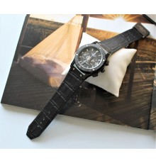 Наручные мужские часы Hublot leather black