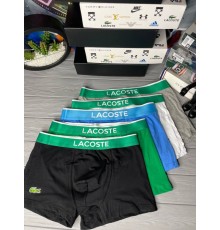 Набор мужских трусов Lacoste Light Чёрный, Серый, Белый, Голубой, Зеленый