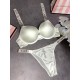 Комплект женский Victoria’s Secret Model Rhinestone двойка топ+трусики белый kk008