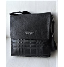 Мужская кожаная сумка Burberry black