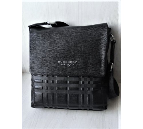 Мужская кожаная сумка Burberry black