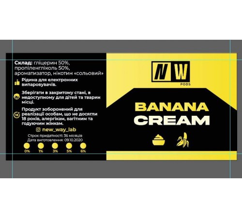 NW Pods - Banana Cream 10 мл 30 мг (арт. 1537)