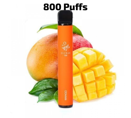 Одноразовая Pod система Elf Bar 550 Disposable 50 мг (Mango) на 800 затяжек.  (арт. 1258)