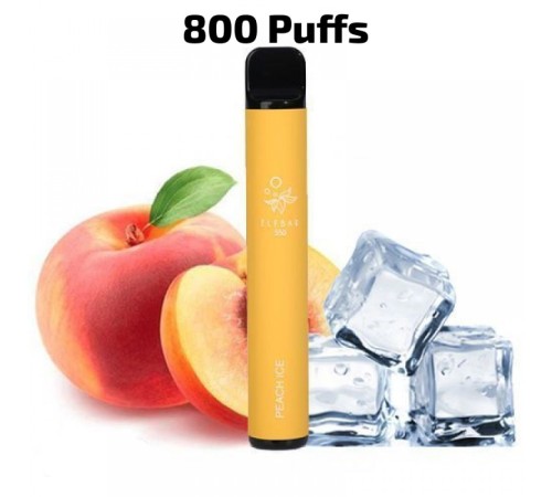 Одноразовая Pod система Elf Bar 550 Disposable 50 мг (Peach Ice) на 800 затяжек.  (арт. 1261)