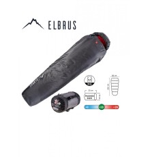 Спальний мішок Elbrus Carrylight 600 220x80 Cірий з червоним (JS020.05.Q3)