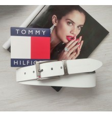 Кожаный ремень Tommy Hilfiger белый