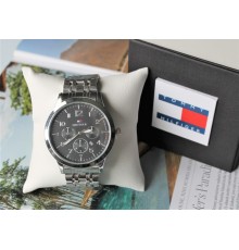 Мужские наручные часы Tommy Hilfiger silver&black