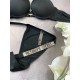 Комплект женский Victoria’s Secret Model Rhinestone топ+трусики Черный kk001