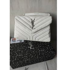 Женская топовая сумка Yves Saint Laurent white