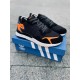 Мужские кроссовки Adidas Jogger Black Orange (Черные с белой подошвой)