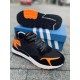 Мужские кроссовки Adidas Jogger Black Orange (Черные с белой подошвой)