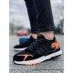 Мужские кроссовки Adidas Jogger Black Orange (Черные с белой подошвой)