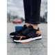 Мужские кроссовки Adidas Jogger Black Orange (Черные с белой подошвой)