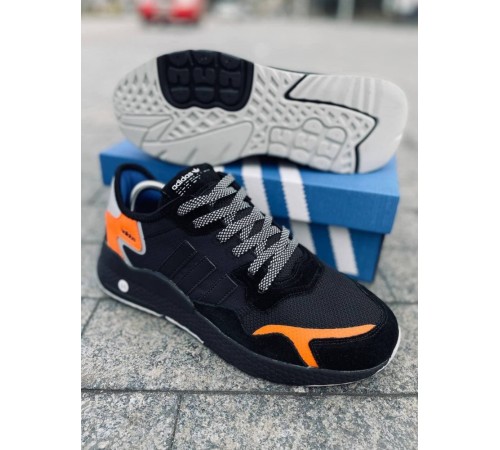 Мужские кроссовки Adidas Jogger Black Orange (Черный)