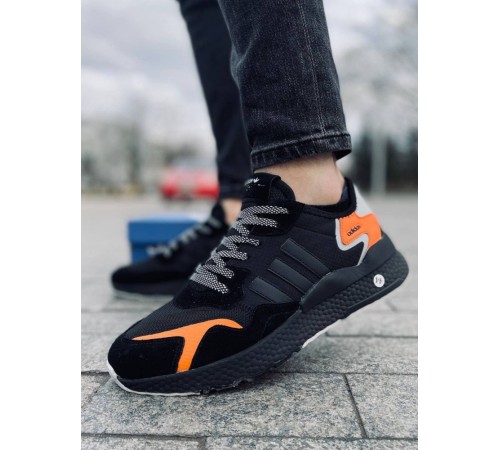 Мужские кроссовки Adidas Jogger Black Orange (Черный)