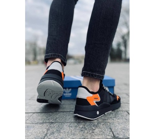 Мужские кроссовки Adidas Jogger Black Orange (Черный)