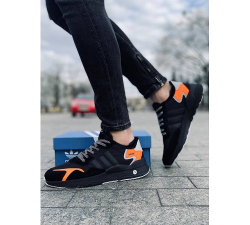 Мужские кроссовки Adidas Jogger Black Orange (Черный)