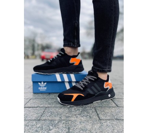 Мужские кроссовки Adidas Jogger Black Orange (Черный)