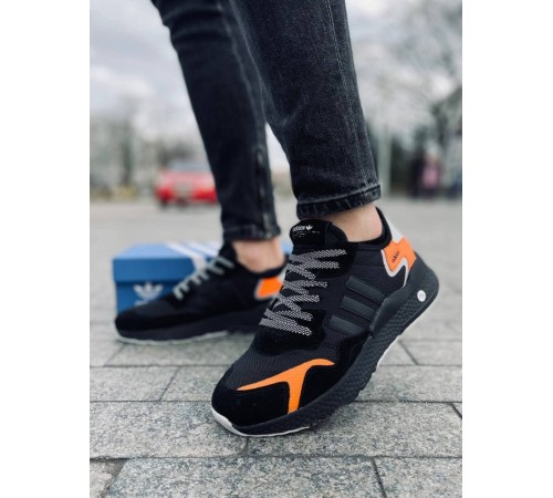 Мужские кроссовки Adidas Jogger Black Orange (Черный)