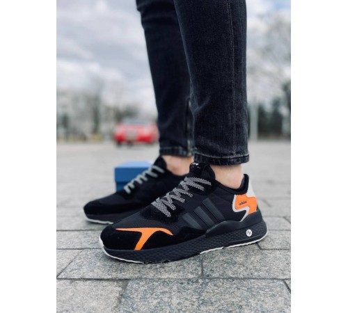 Мужские кроссовки Adidas Jogger Black Orange (Черный)