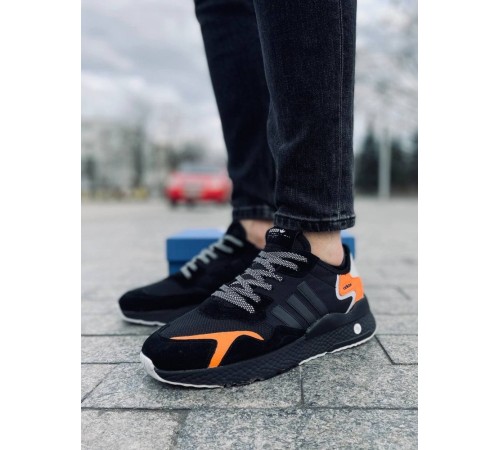 Мужские кроссовки Adidas Jogger Black Orange (Черный)