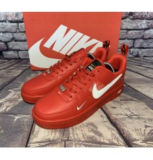 Мужские кроссовки Nike Air Force (Красные)