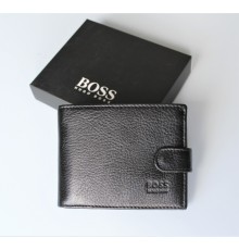 Мужской кожаный кошелек Hugo Boss Black